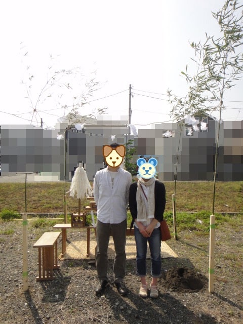 地鎮祭　夫婦記念写真