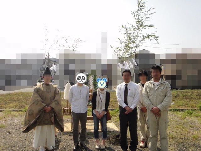 地鎮祭　アコルデの皆様と記念写真