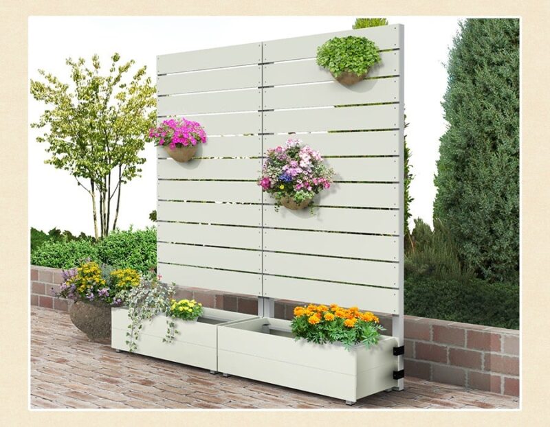 プランターボックス付きガーデンフェンス1cm