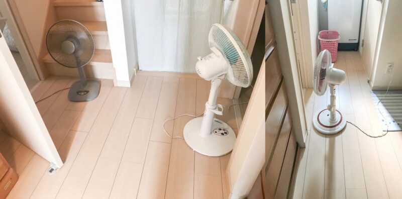 廊下の扇風機