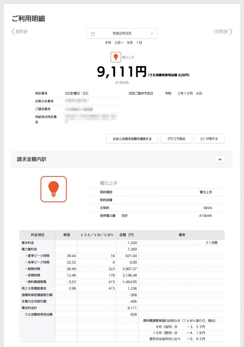 2020年8月2日-9月1日_電気料金