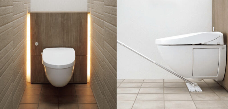 お掃除がしやすいフロートトイレ